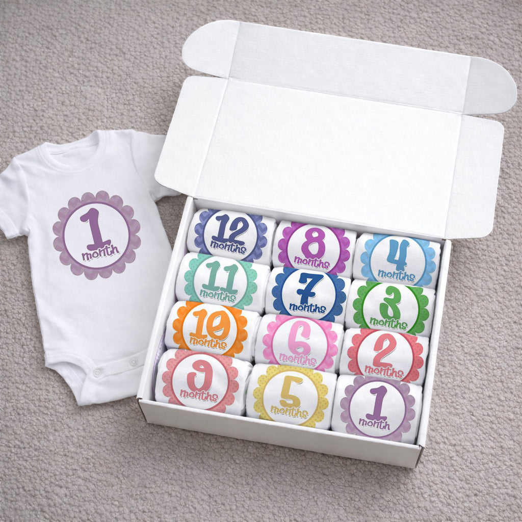 Baby's First Year Milestone Onesie Box
